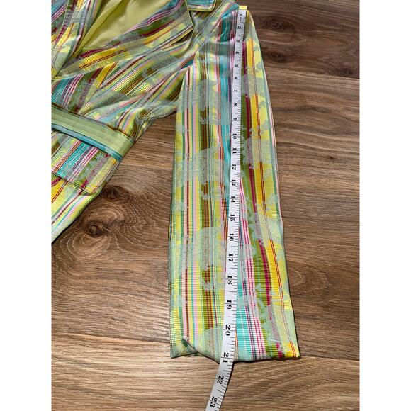 Cynthia Steffe Paisley Floral Beaded Fitted Striped Jacket Coat - Size XS - OE - Picture 10 of 12